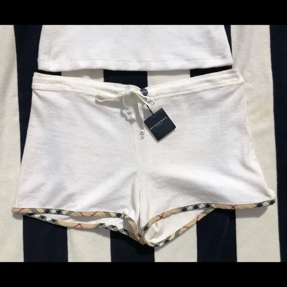 🔥SOLD🔥NWT Burberry Tank/Short Set wNova Check Vintage RARE Tank M Shorts L - Picture 12 of 13
